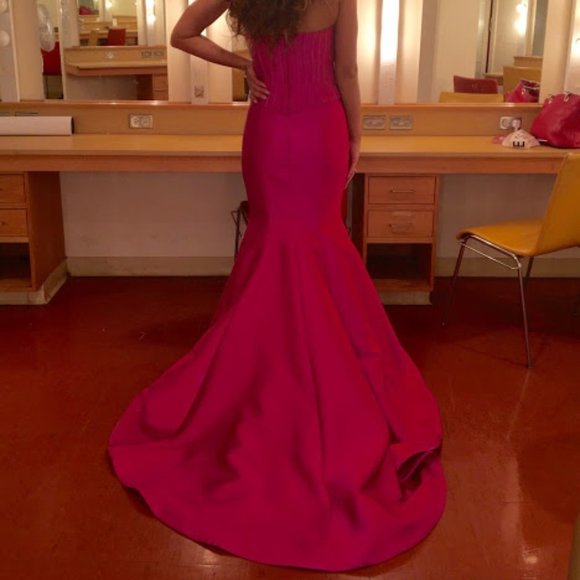 Sherri Hill #50389-Magenta  Pageant/Prom Dress - Picture 9 of 12